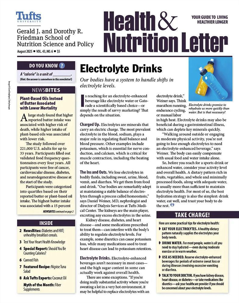 Tufts University Health and Nutrition Letter