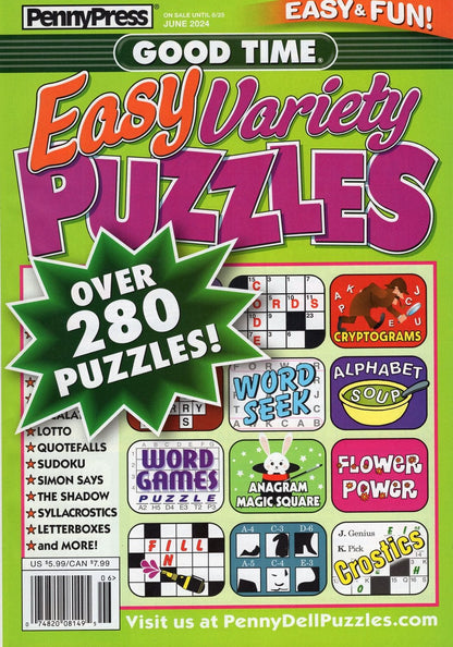 Good Time Easy Variety Puzzles | Total Magazines