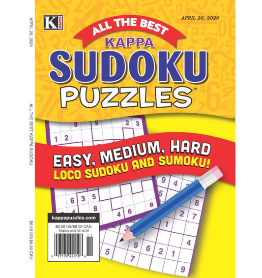 All the Best Kappa Sudoku Puzzles