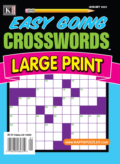 Easy Going Crosswords Large Print
